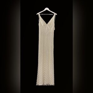 David’s Bridal White Sequin Dress, NWT, Size 8